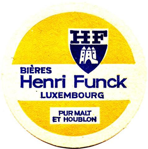 luxembourg l-l funck rund 1a (180-bieres henri funck-blaugelb)
